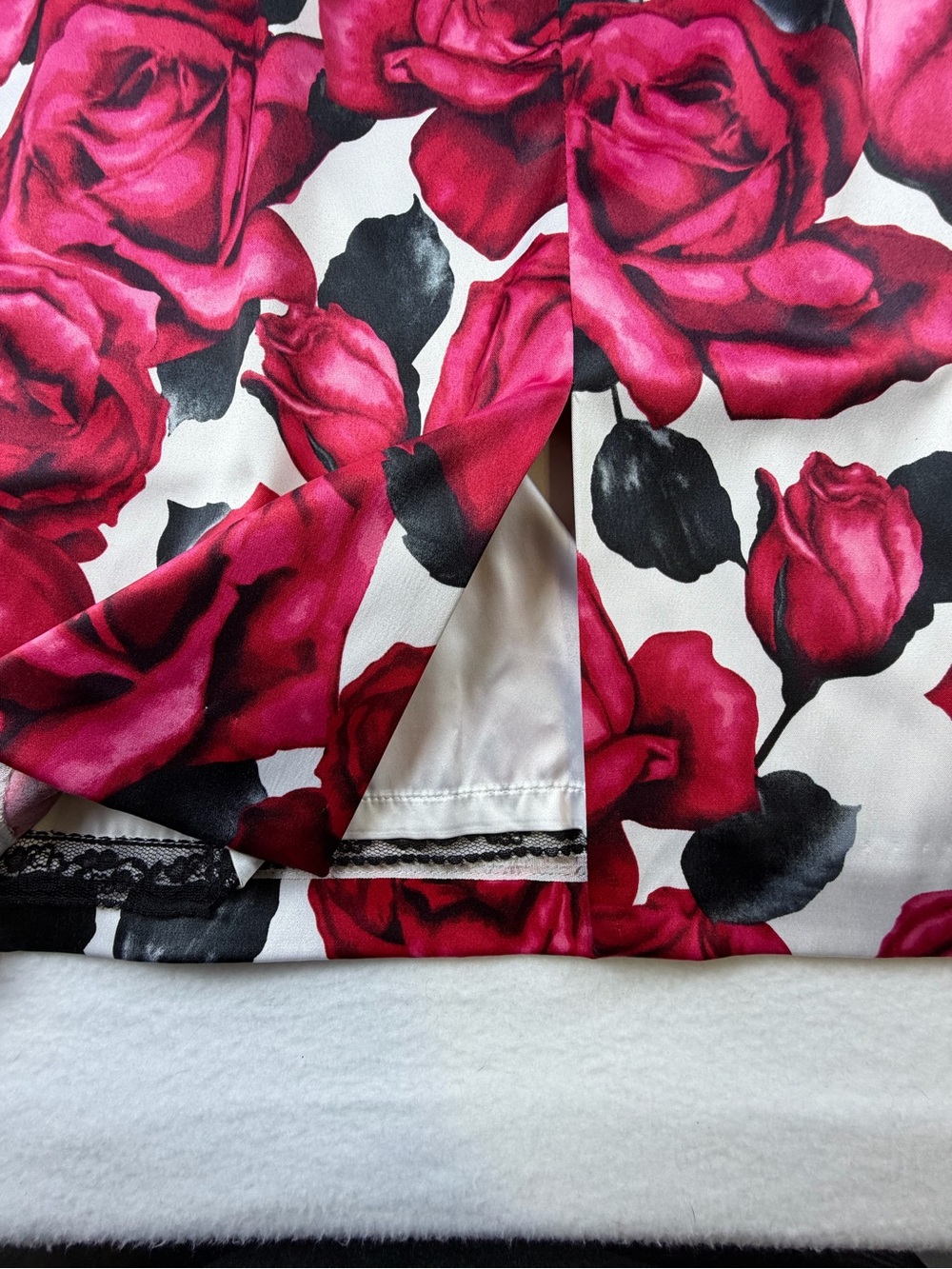 White House Black Market Red Rose Print Sheath Dress Size 6 Sleeveless Cocktail - Picture 11 of 12